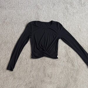 Vuori Black Long Sleeve Twist-Waist Tee